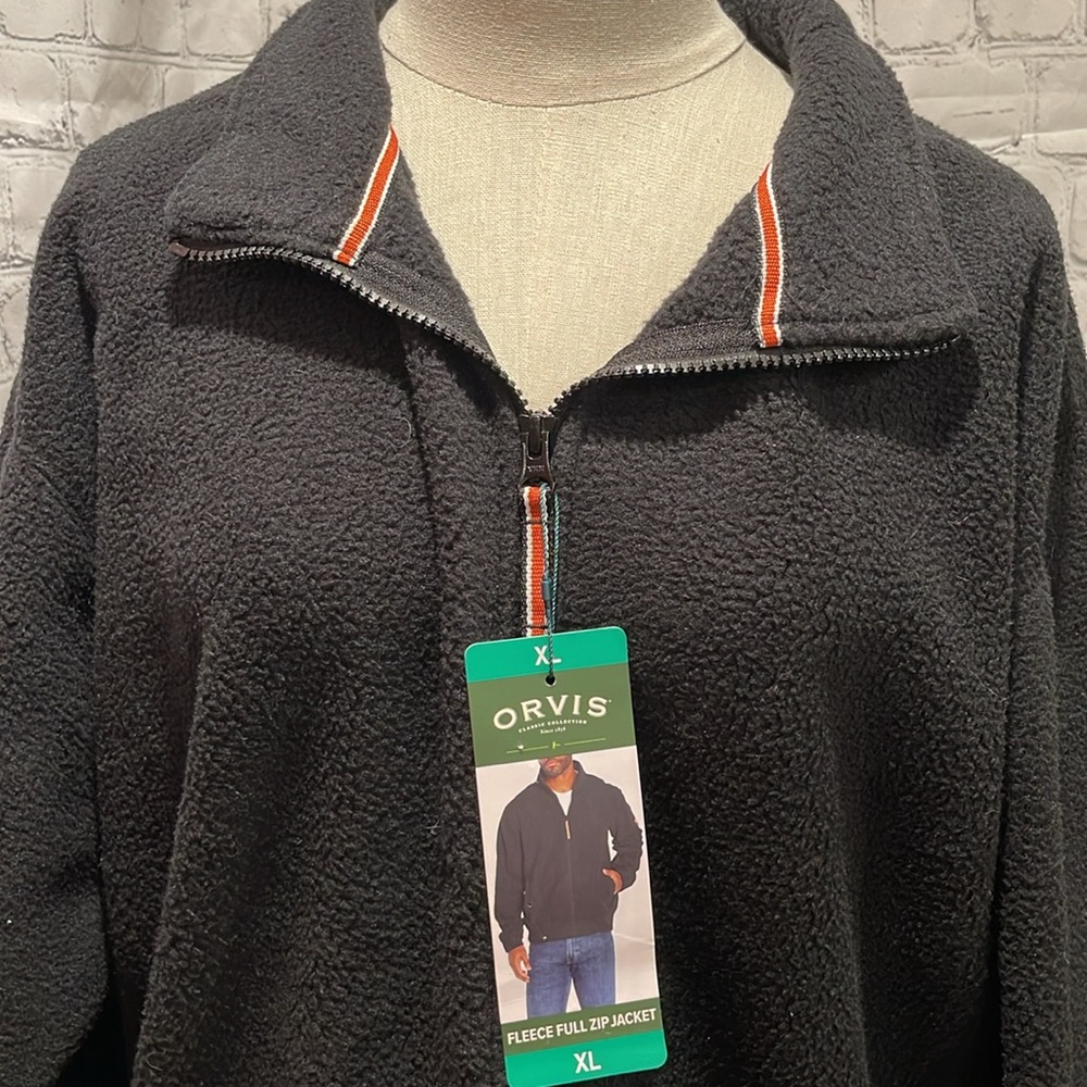 🌫️Orvis Men’s Full Zip Heavyweight Fleece Jacket - Picture 2 of 12